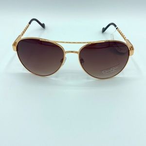 Jessica Simpson Classy Women's Metal Aviator Pilot Sunglasses 100% Uv Protection